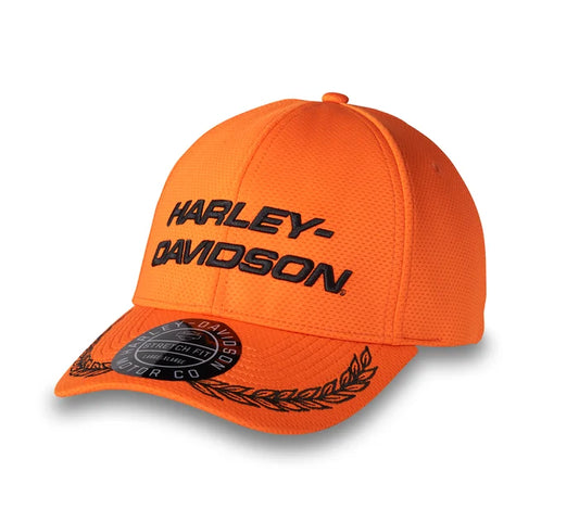 Start Your Engines Stretch-Fit Baseball Cap - Harley Orange