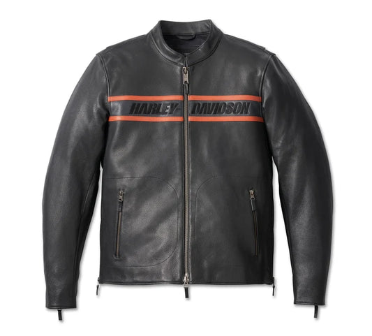Men's Victory Lane II Leather Jacket - Black