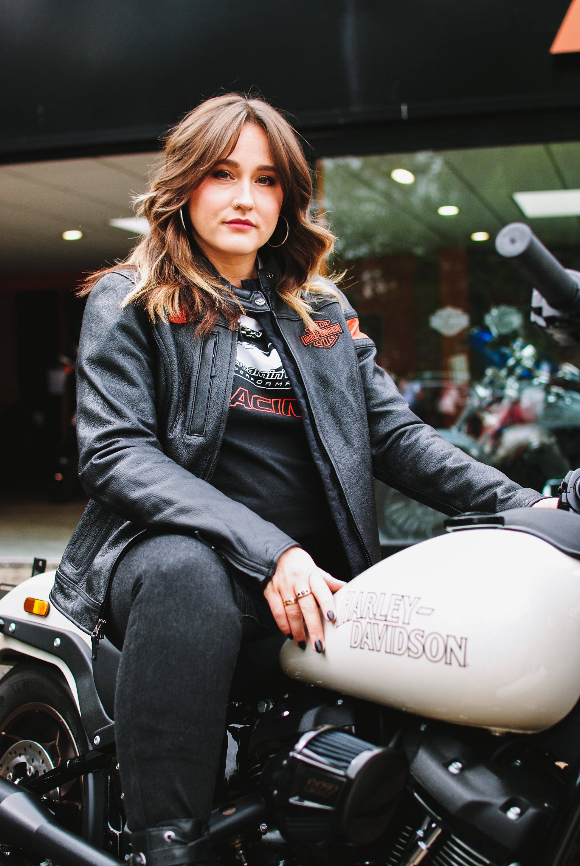 Harley-Davidson Women's Hwy-100 Waterproof Leather Jacket (98005