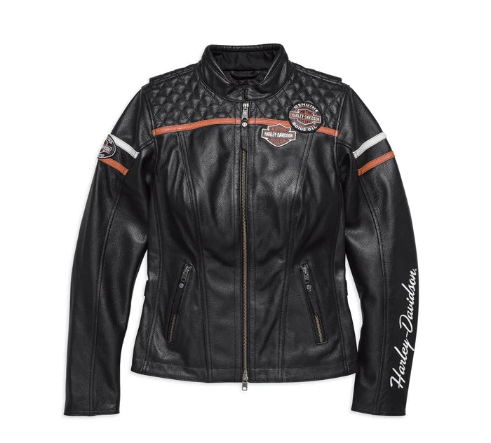 Harley Davidson Women s Miss Enthusiast CE Certified Leather Jacket 98030 18EW 000M