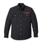 Men's Operative Riding Shirt Jacket - Black