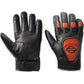 Men's Ovation Waterproof Leather Gloves - Black & Vintage Orange