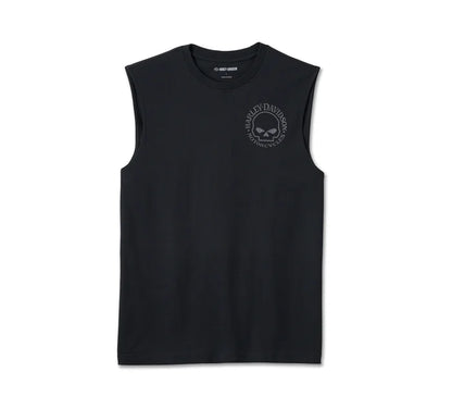 Men's Willie G Skull Muscle Tee - Black Beauty