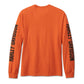 Men's Bar & Shield Long Sleeve Tee - Vintage Orange