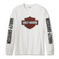 Men's Bar & Shield Long Sleeve Tee - White