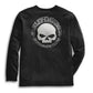 Men's Skull Long Sleeve Tee - Black