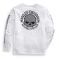 Men's Skull Long Sleeve Tee - White