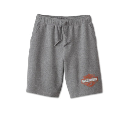 Men's Bar & Shield Fleece Shorts - Medium Grey Heather