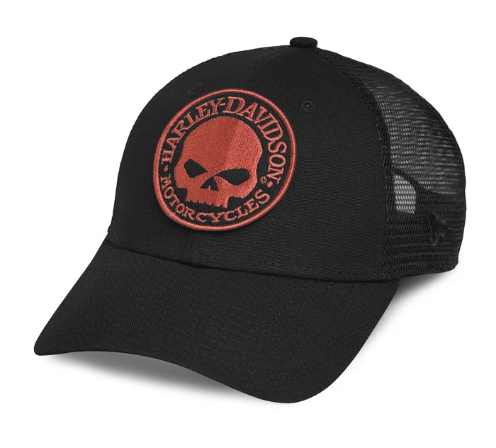 Harley-Davidson Men’s Camo Willie G Skull Headwrap – Black Adjustable Polyester Bandana
