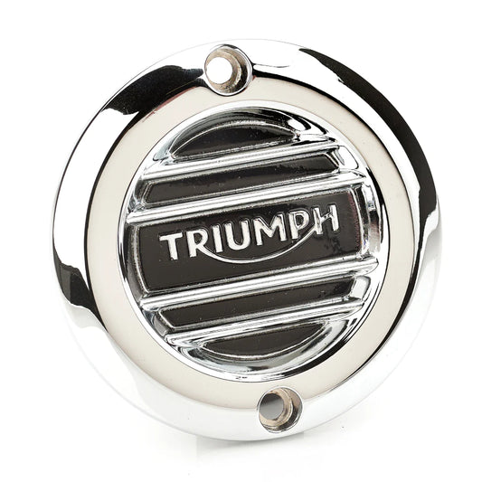 Multifit Chrome Ribbed Clutch Badge