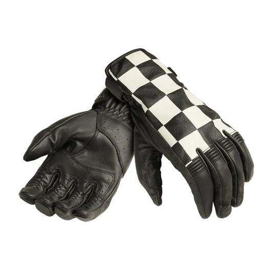 Checkerboard Leather Gloves