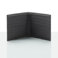 Black Leather Folding Card Holder