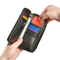 Black Leather Long Zip Wallet