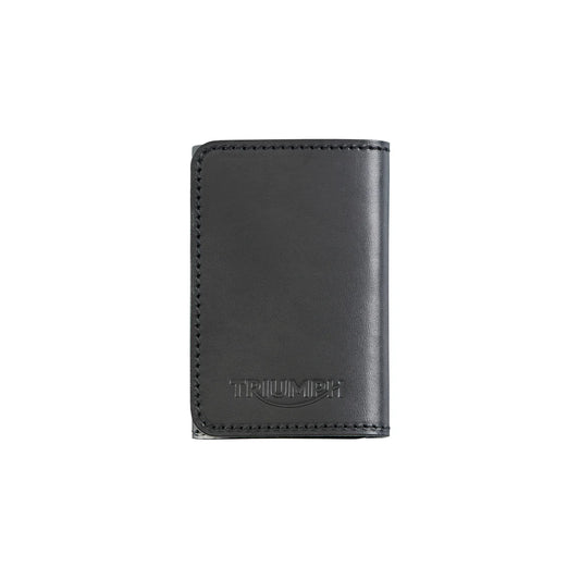 Black Leather Folding Holder