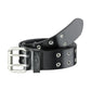 Rivet Black Leather Belt