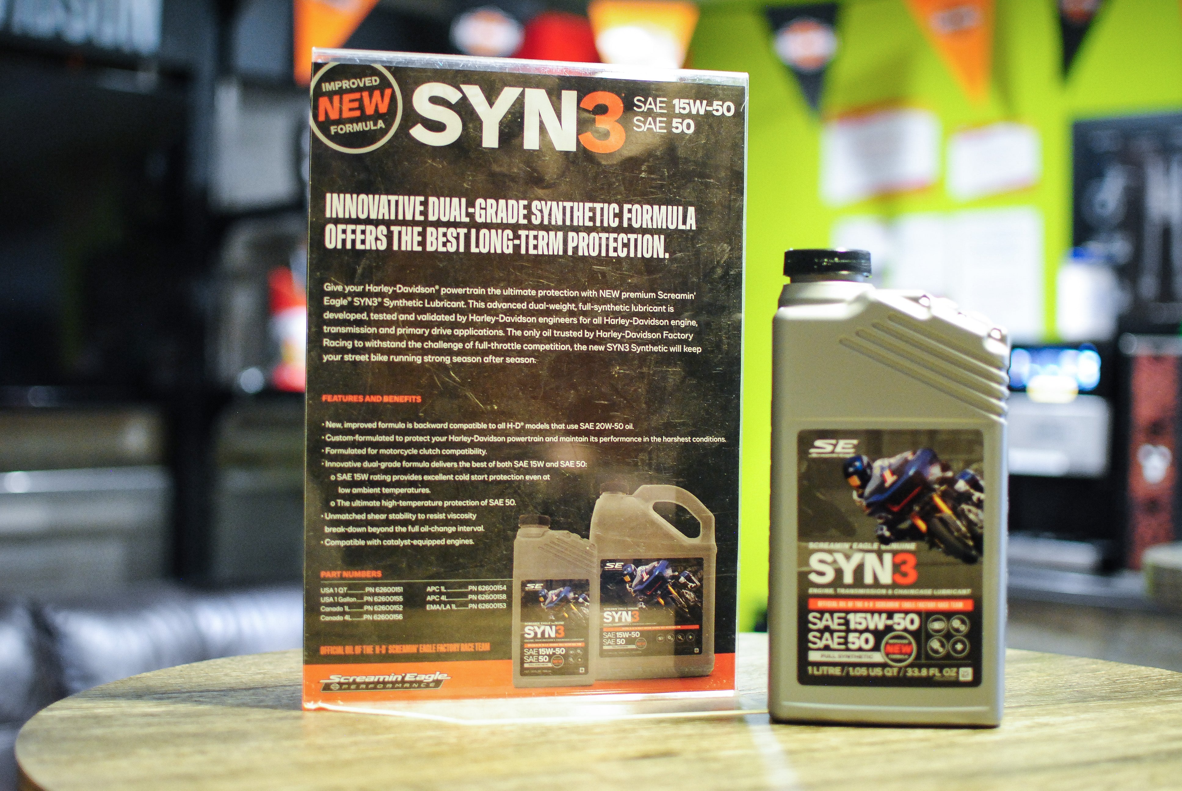 HARLEY-DAVIDSON SYN3 15W-50 1L 4本セット Harley-Davidson SYN 3 15W-50 Fully Synthetic Oil 1 Litre (62600153)