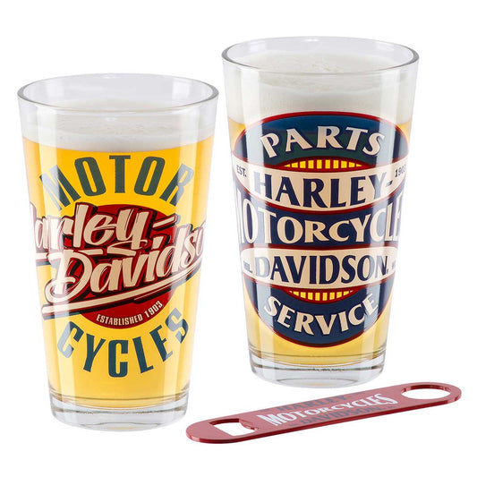 H-D PARTS & SERVICE PINT GLASS SET