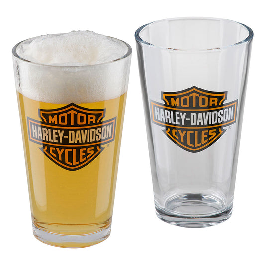 H-D BAR & SHIELD PINT GLASS SET