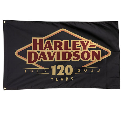 H-D 120TH ANNIVERSARY FLAG