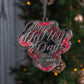 Holiday Plaid Pewter Ornament