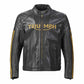 Braddan Black Retro Air Race Leather Jacket