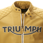 Braddan Gold Retro Air Race Leather Jacket