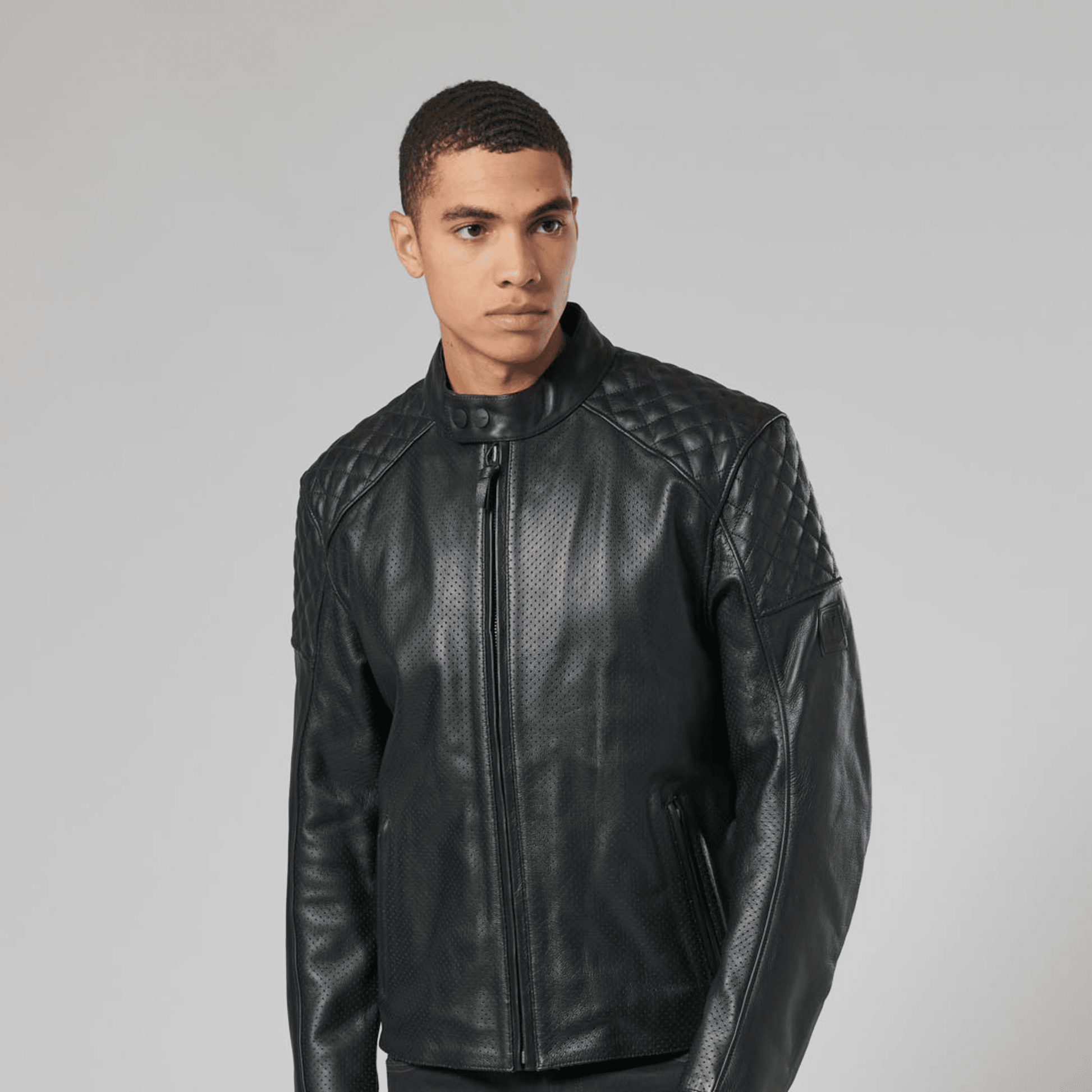 Triumph Braddan Leather Jacket (MLHS20111-M) - Main Image