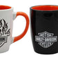 Harley-Davidson® Bar & Shield Flames Ceramic Mug Set - 15 oz. - Color Change