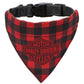 Harley-Davidson® Holiday Plaid Pet Bandana Collar – Large/XL, Black & Red