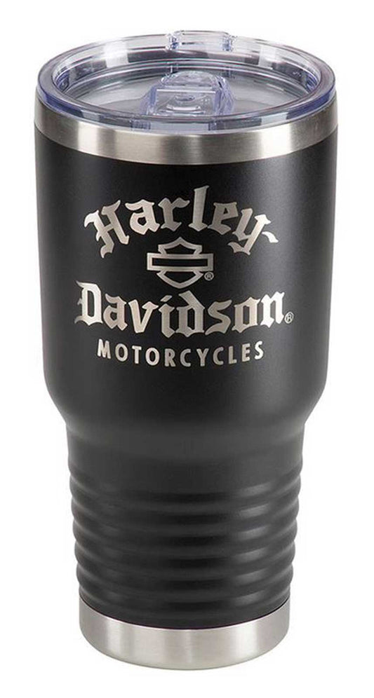 Harley-Davidson® Old English Travel Tumbler - 30 Oz. Double-Wall Stainless Steel