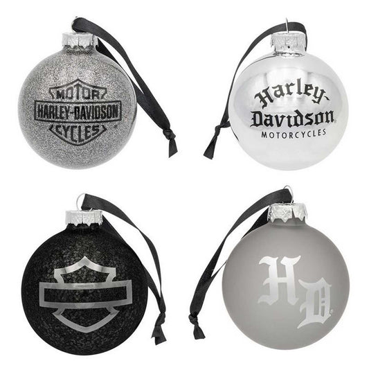 Harley-Davidson® 2.5 in. Old English H-D Logos Holiday Ornament Set - Set Of 4