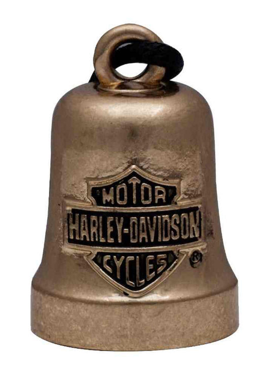 Bar & Shield Logo Motorcycle Ride Bell, Gold Tone