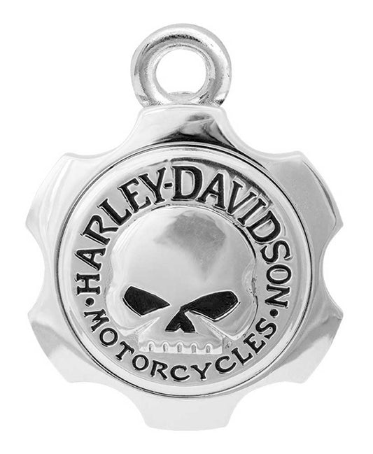 Axel Shape Willie G Skull Ride Bell - Silver Finish