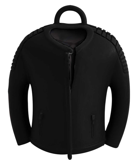 Bar & Shield Leather Jacket Shaped Ride Bell - Black Finish