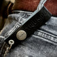 Black Leather Chain Lanyard