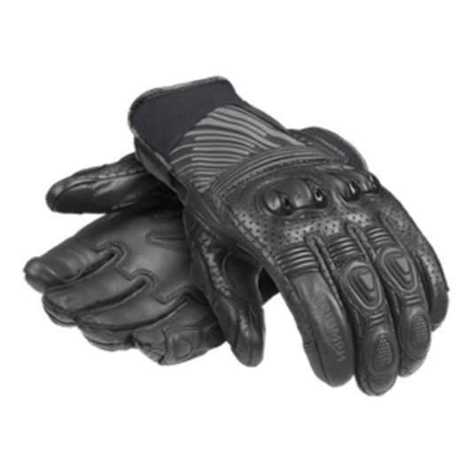Bullet Black Leather Gloves