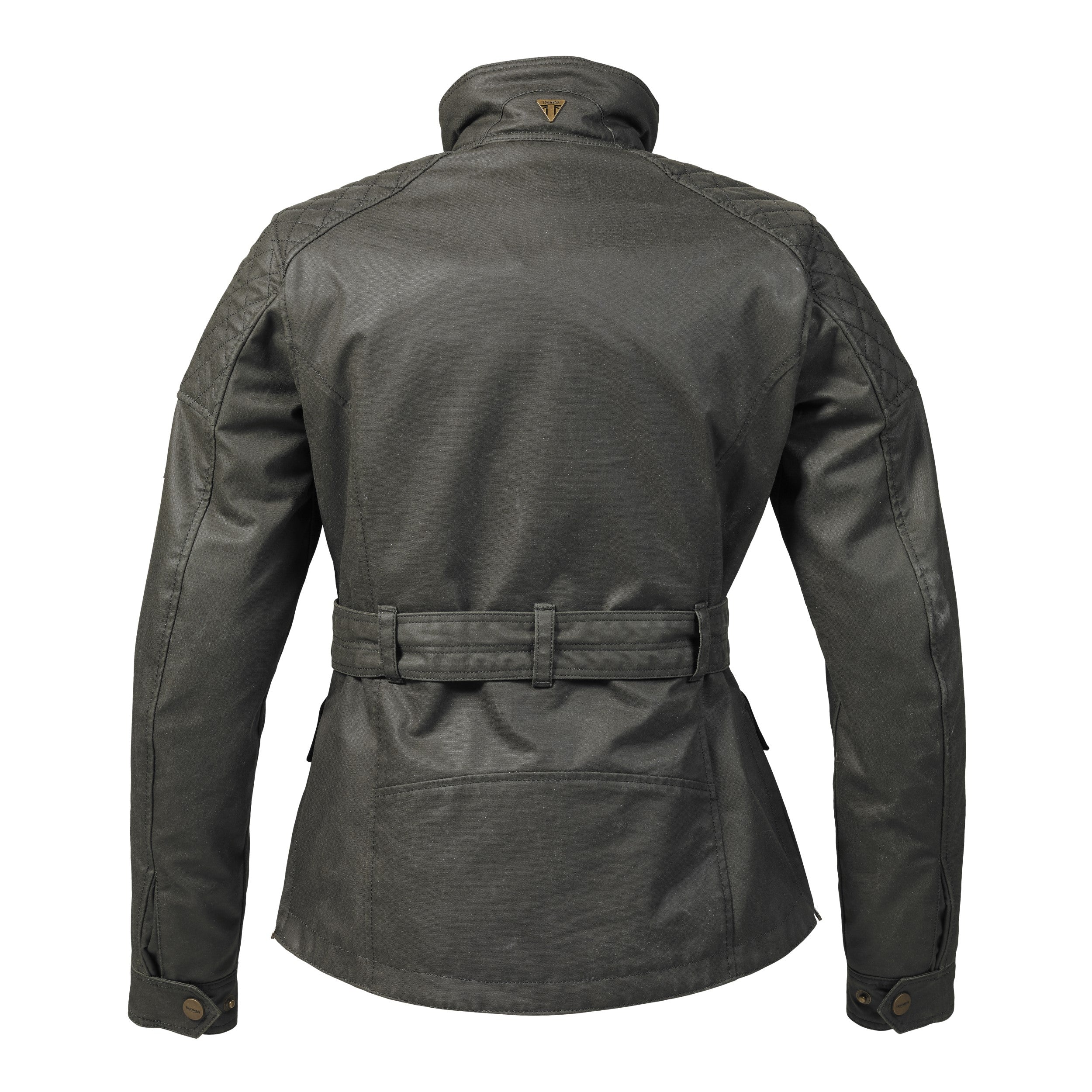 Triumph Ladies Khaki Beck Wax Textile Jacket (MLTS20124-XL)