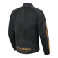 Braddan Retro Mesh Textile Black Gold Jacket