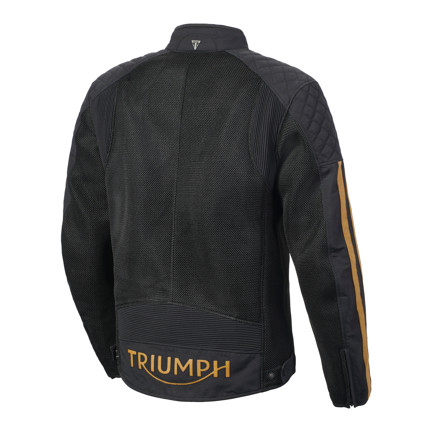 Braddan Retro Mesh Textile Black Gold Jacket