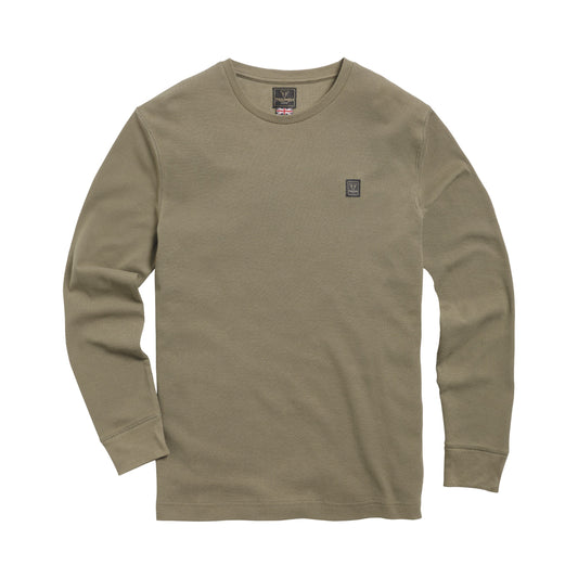 Dean Long Sleeve Waffle Khaki T-Shirt