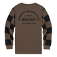 Harker Checkerboard Long Sleeve Brown T-Shirt