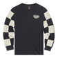 Harker Checkerboard Long Sleeve Black T-Shirt