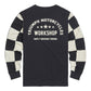 Harker Checkerboard Long Sleeve Black T-Shirt