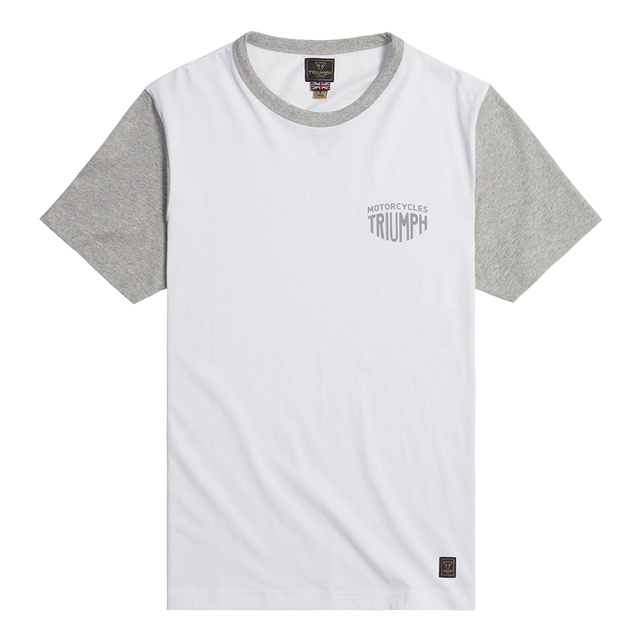 Triumph Fenland White & Grey T-Shirt (MTSS24113-M)