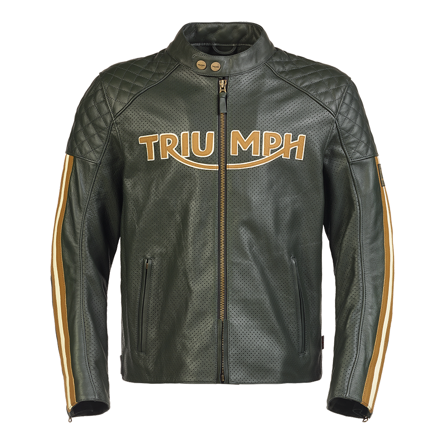 Braddan Green Air Race Leather Jacket