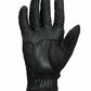 Raven Mesh Black Leather Gloves