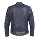 Braddan Blue Leather Jacket