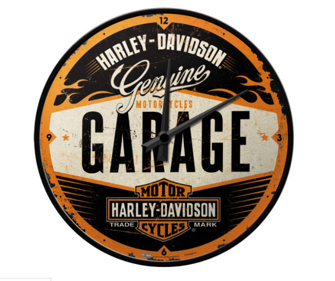 Harley Davidson Wall Clock - Garage Style