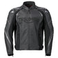Triple Perforated Black Leather Jacket