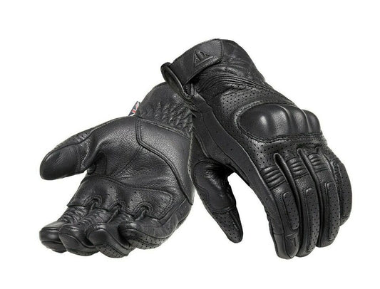 Harleston Black Leather Gloves
